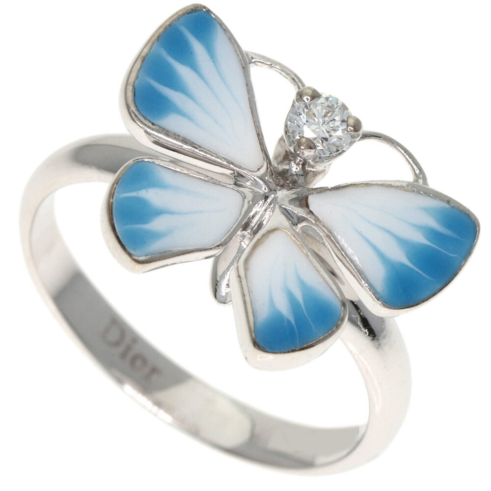 DIOR 18k Silver Diamond Ring